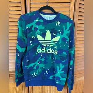 Adidas Originals Camo Print Crew Sweatshirt H20300